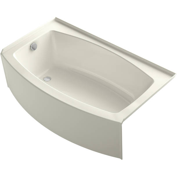 Kingston Brass Aqua Eden 60" x 31" Alcove Soaking Acrylic Bathtub